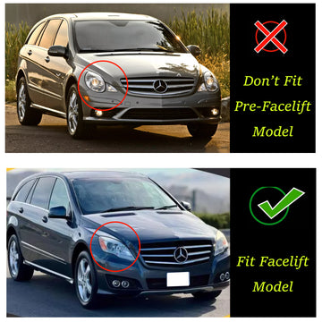 Mercedes-Benz Classe R 2010-2013 W251 Grade de substituição cromada preta para para-choque dianteiro R300/350/500/320CDI - 0