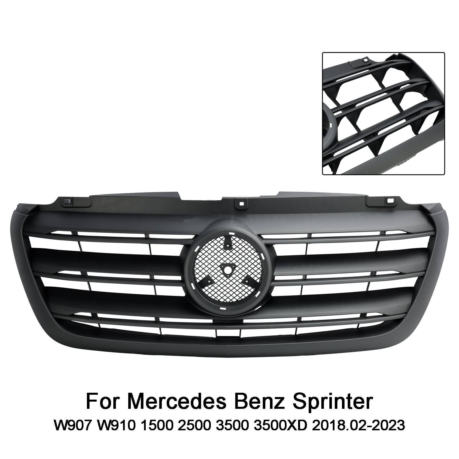 Parrilla delantera para parachoques Mercedes Benz Sprinter W907 W910 1500 2500 3500 3500XD 2019-2022