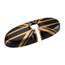 Rückspiegelabdeckung mit Union Jack UK-Flagge für MINI Cooper R55 R56 R57, Schwarz/Gold-8