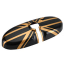 Rückspiegelabdeckung mit Union Jack UK-Flagge für MINI Cooper R55 R56 R57, Schwarz/Gold-10