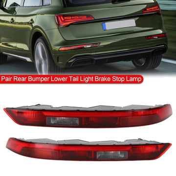 Left + Right Pair Rear Bumper Lower Tail Light Brake Stop Lamp For Audi Q5 2018-2021