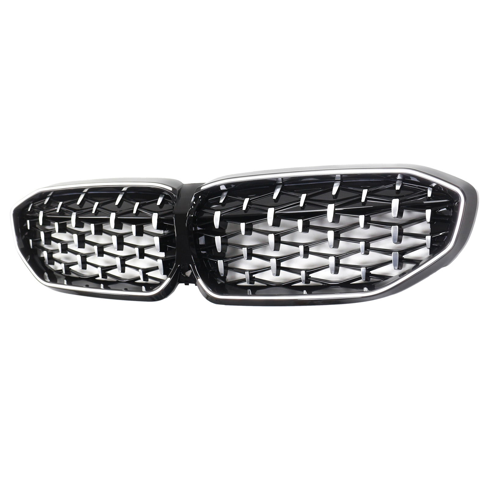 Rejilla de riñón cromada con forma de diamante 51138072085 compatible con BMW Serie 3 G20 2019-2022