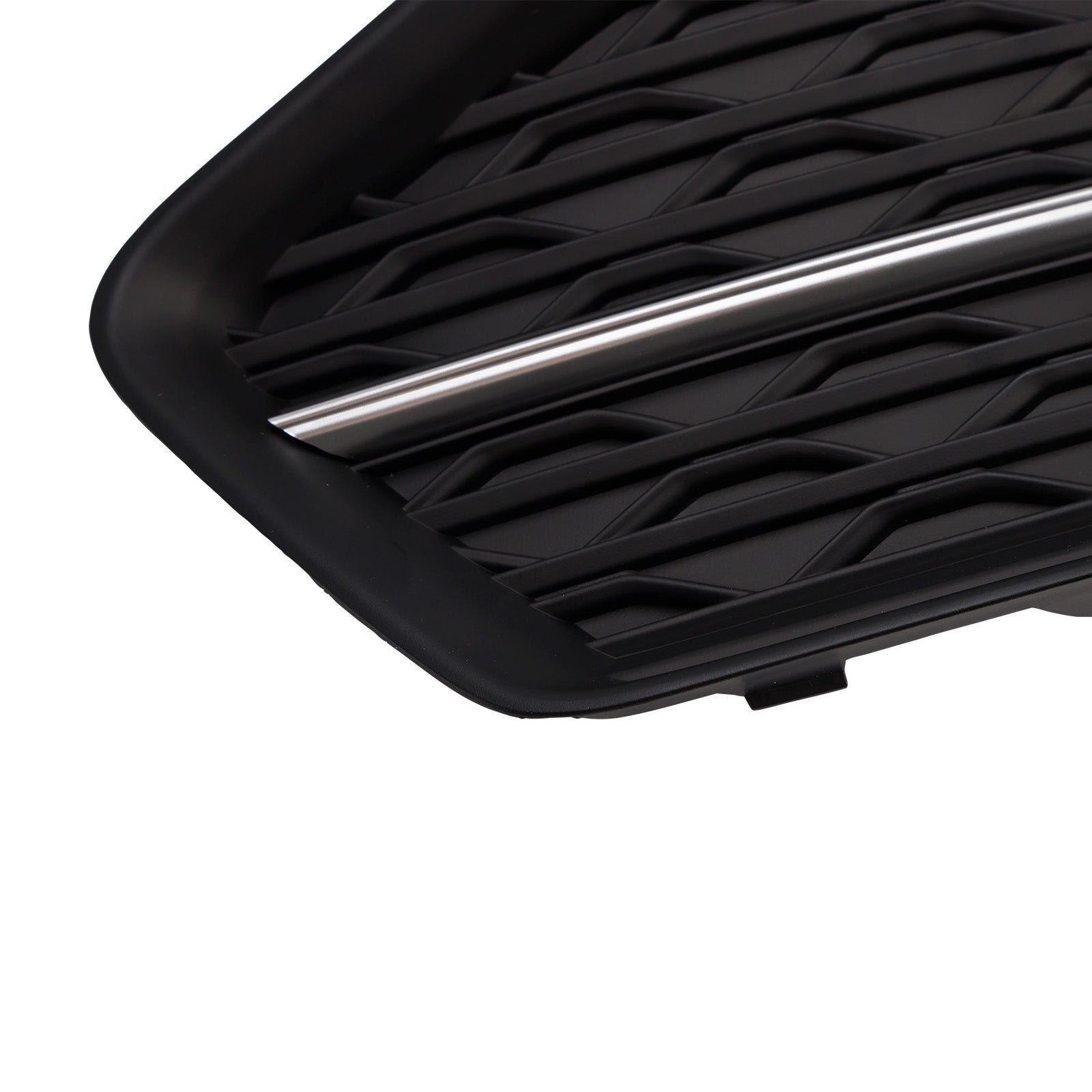Audi A6 C8 2018-2024 2 piezas rejilla de parachoques delantero luz antiniebla cubierta cromada negra