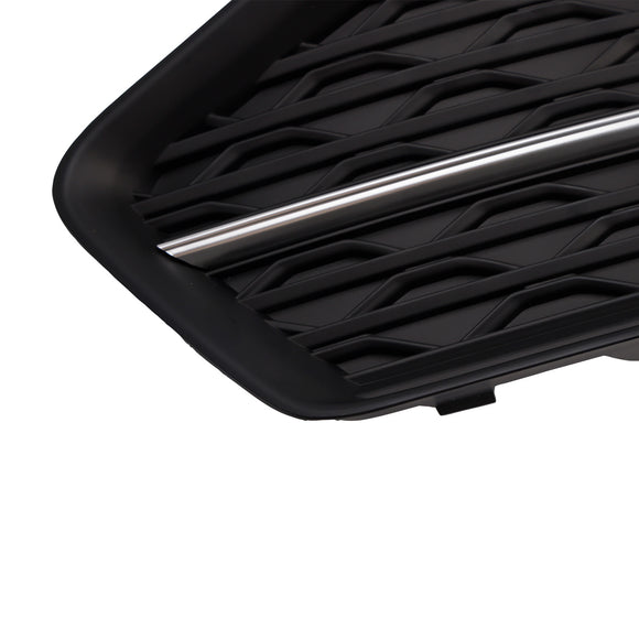 Audi A6 C8 2018-2024 2 STUKS Voorbumper Grille Grill Mistlamp Zwart Chrome Cover