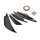 Universal Car Front Bumper Fins Body Splitter Spoiler Canards Carbon Fiber Look-4