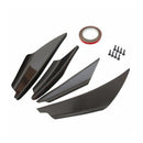 Universal Car Front Bumper Fins Body Splitter Spoiler Canards Carbon Fiber Look-7