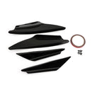 4 stks Universele Gloss Bk Auto Voorbumper Vinnen Body Splitter Spoiler Canards-4