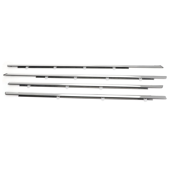 4 stks Chrome Tochtstrip Venster Moulding Trim Seal Riem Past Voor Accord 2008-2012