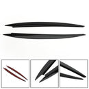 Front Headlight Eyelid Eyebrow Cover Trim Black For VW Golf MK7 Golf R GTI GTD-4