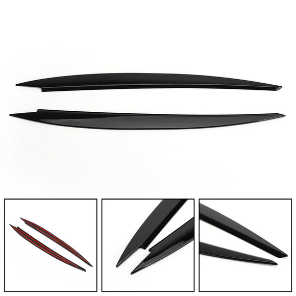Front Headlight Eyelid Eyebrow Cover Trim Black For VW Golf MK7 Golf R GTI GTD