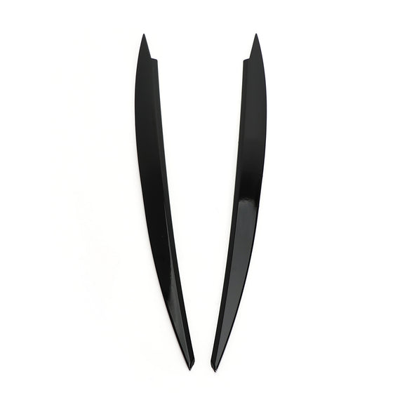 Front Headlight Eyelid Eyebrow Cover Trim Black For VW Golf MK7 Golf R GTI GTD