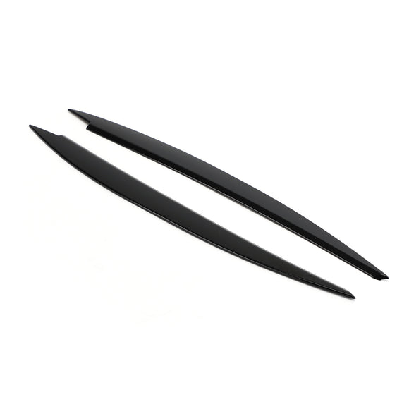 Front Headlight Eyelid Eyebrow Cover Trim Black For VW Golf MK7 Golf R GTI GTD
