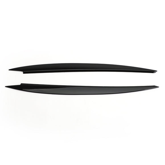 Front Headlight Eyelid Eyebrow Cover Trim Black For VW Golf MK7 Golf R GTI GTD