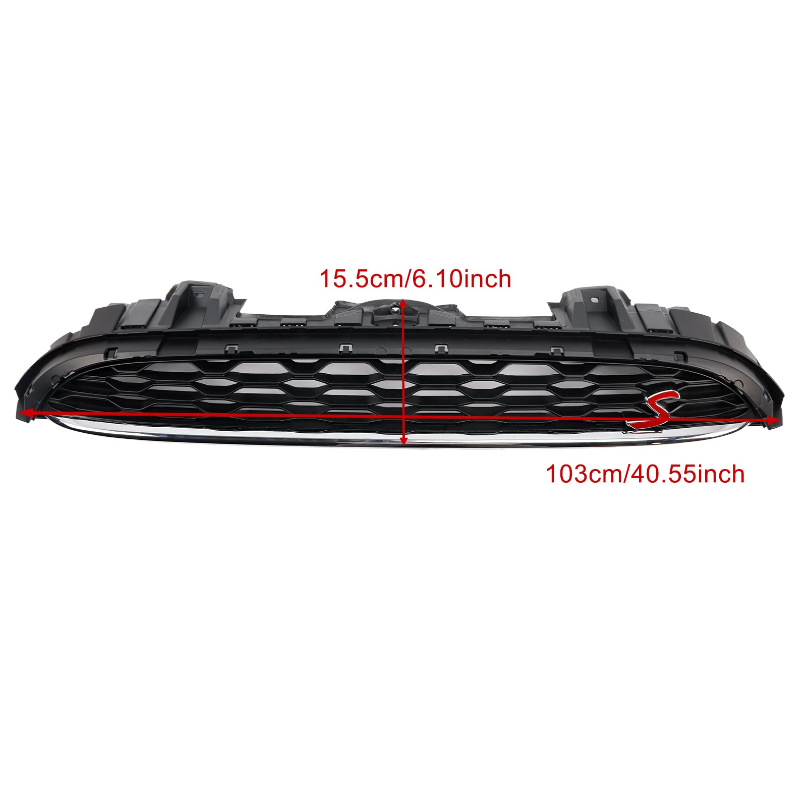 Griglia Mini Cooper F55 F56 F57 2014-2021 Griglia anteriore nera in rete 51137335528 - 0
