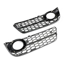Audi A5 Standart 2007-2012 Pair Honeycomb Front Fog Light Cover Grille 1522024-12