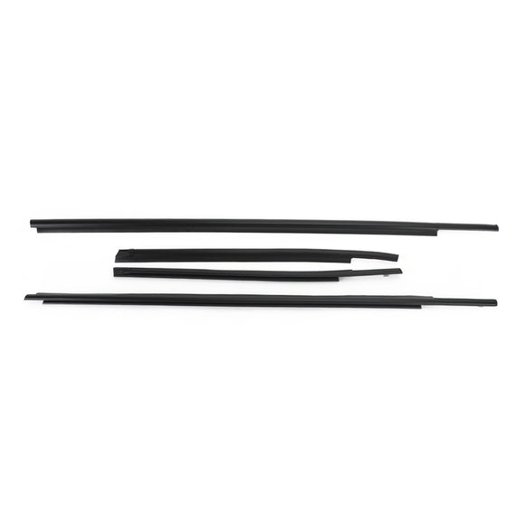Areyourshop 4x moldura de cinturón de sellado de burlete para ventana de coche para Toyota Tundra doble cabina 07-20