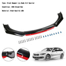 4PCS Universal Car Front Bumper Lip Body Kit Splitter Spoiler Diffuser Protector Black Red-5