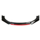 4PCS Universal Car Front Bumper Lip Body Kit Splitter Spoiler Diffuser Protector Black Red-3
