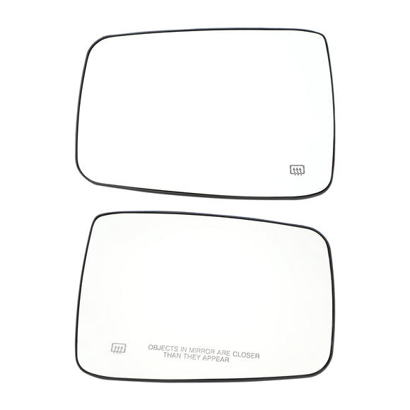 Door Side Heated Mirror Glass for Dodge Ram Set (LH + RH) 1500 2500 2009-2018