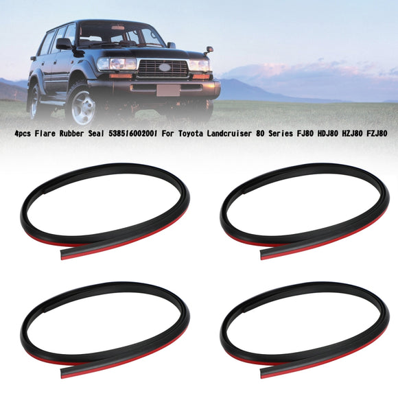 Areyourshop 4x Flare Rubber Seal 538516002001 For Toyota Landcruiser 80 Series FJ80 HDJ80 1990-1997