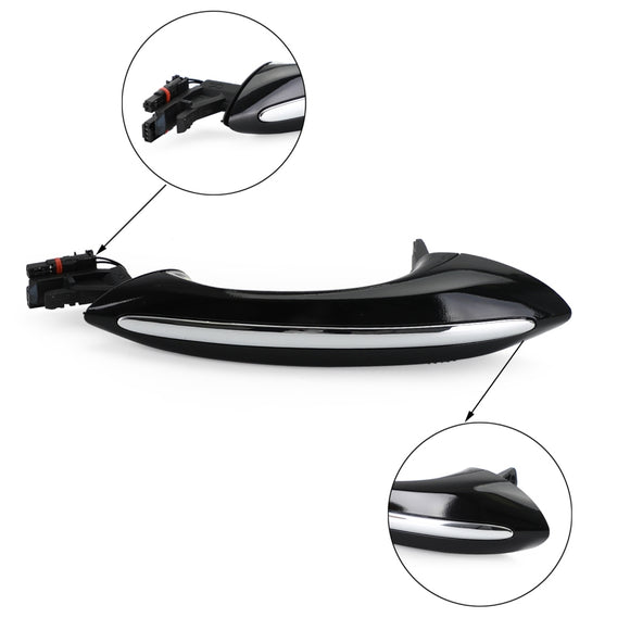 Areyourshop manija de puerta Exterior izquierda + derecha negra 51217231931/51217231934 para BMW F10 F01