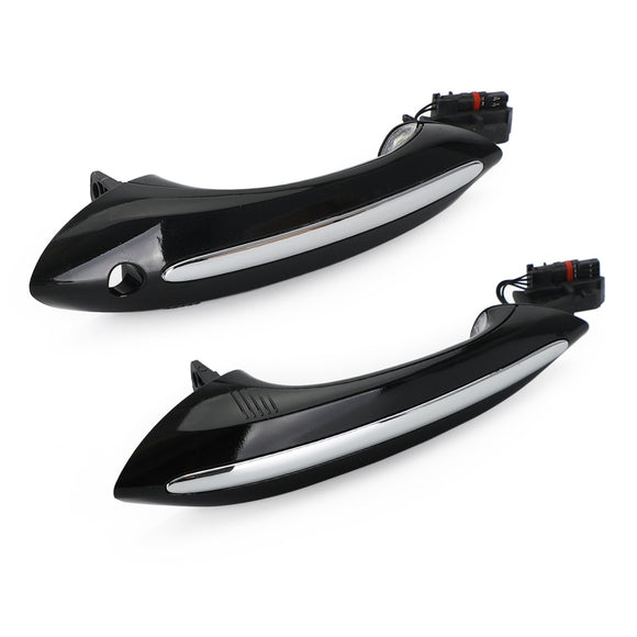 Areyourshop manija de puerta Exterior izquierda + derecha negra 51217231931/51217231934 para BMW F10 F01