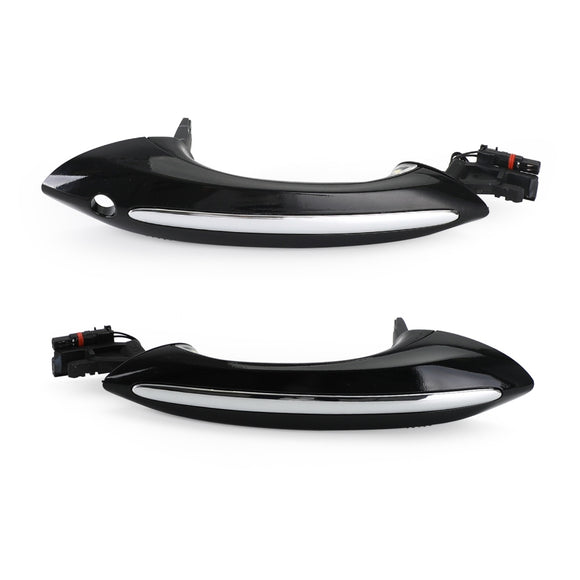Areyourshop manija de puerta Exterior izquierda + derecha negra 51217231931/51217231934 para BMW F10 F01