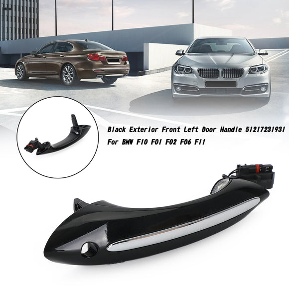 Areyourshop manija de puerta Exterior izquierda + derecha negra 51217231931/51217231934 para BMW F10 F01