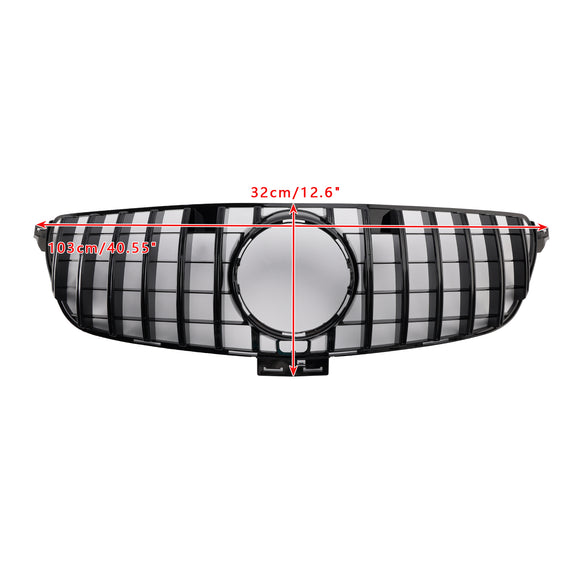 Grade dianteira estilo GT para Mercedes-Benz Classe GLE W166 2015-2018
