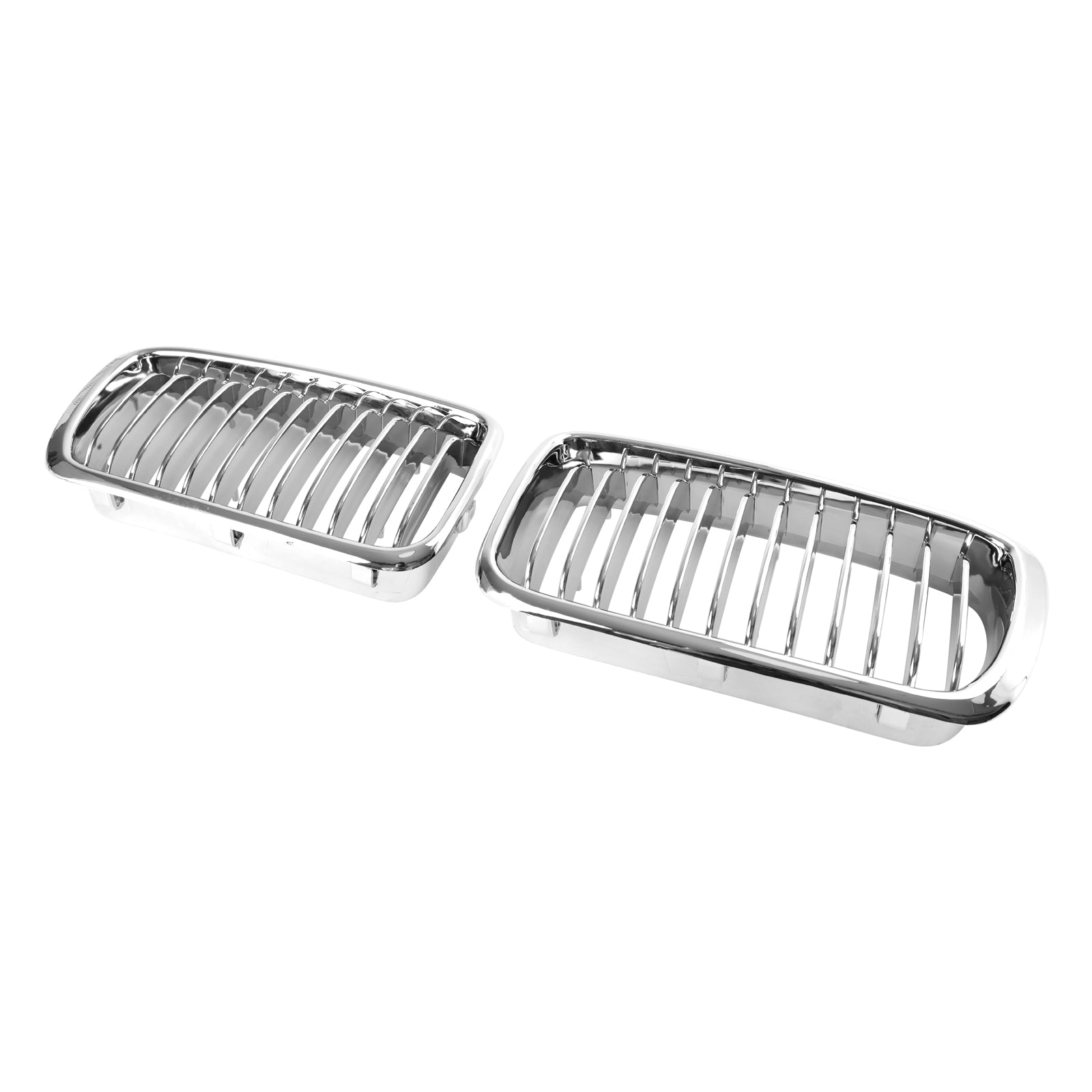 Chrome Front Kidney Grilles For BMW E38 7 Series (1999-2002 740i/iL/750iL) – ABS Plastic, 2-Piece Set, Custom Look