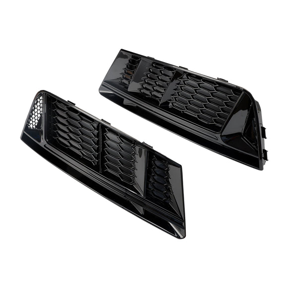 Audi A4 B9 2016-2018 Parrilla de luz antiniebla delantera estilo panal estándar Parachoques delantero Parrilla inferior negra