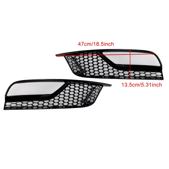 Audi A3 8V Sedan 2013-2016 Glanzend Zwart Honingraat Mistlamp Grill Voorbumper Onderste Covers Grille 8V5807681A9B9 8V5807682A9B9