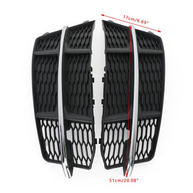 2017–2018 Audi A6 C7 Standard unterer schwarzer Kühlergrill Frontstoßstange Nebelscheinwerfer-Abdeckungsgrill 4G0807681AN 4G0807682AN - 0