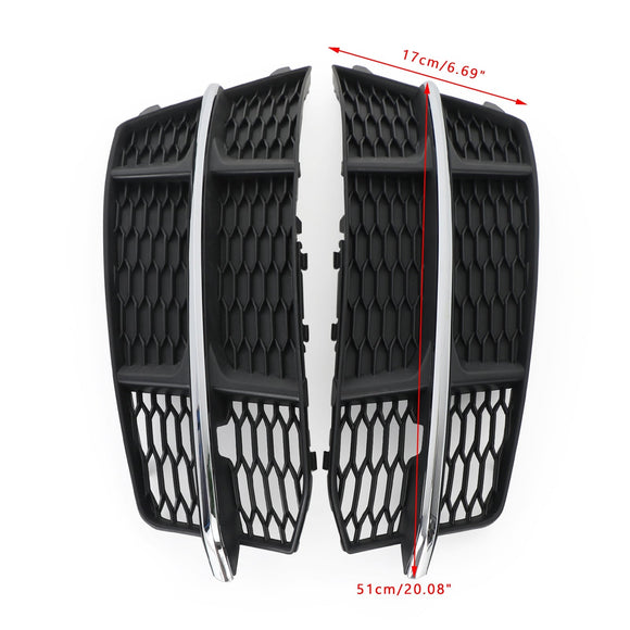 2017-2018 Audi A6 C7 Standard Lower Black Grille Front Bumper Fog Light Cover Grill 4G0807681AN 4G0807682AN