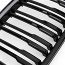 BMW 2009-2014 X1 E84 sDrive20i/xDrive28i/sDrive18d SUV Gloss Black Grill Dual Slats Front Hood Kidney Grille-4