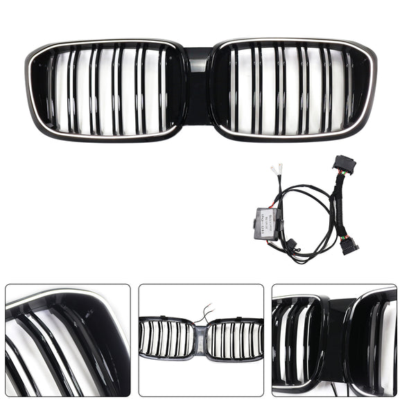 Grade dianteira de malha de rim adequada para BMW X4 G02 X3 G01 G08 2018-2021 pré LCI