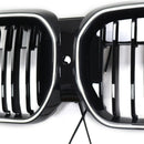 Double Slat Black Front Kidney Grill Grille Fit BMW IX3 G08 LCI 2022-2024-9