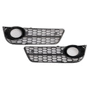 Audi A5 Standart 2007-2012 Pair Honeycomb Front Fog Light Cover Grille Chrome Grill-10