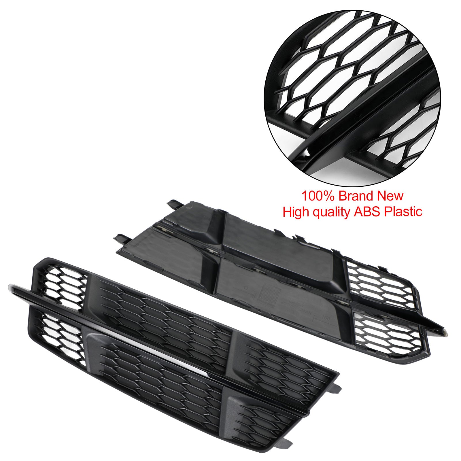 Audi A6 C7 S-Line Bumper 2016-2018 Front Bumper Lower Grille Grill Matt Black 4G0807681AN 4G0807682AN Generic