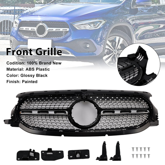 Diamond Front Grille Fit Mercedes-Benz GLA Class H247 GLA250 GLA200 2020-2023 Grill