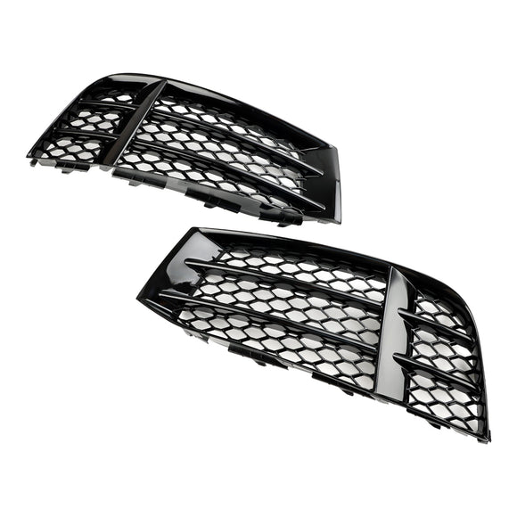 Audi RS5 2010-2016 Front Bumper Lower Grille Honeycomb Fog Light Cover Grill 8T0807681F 8T0807682F