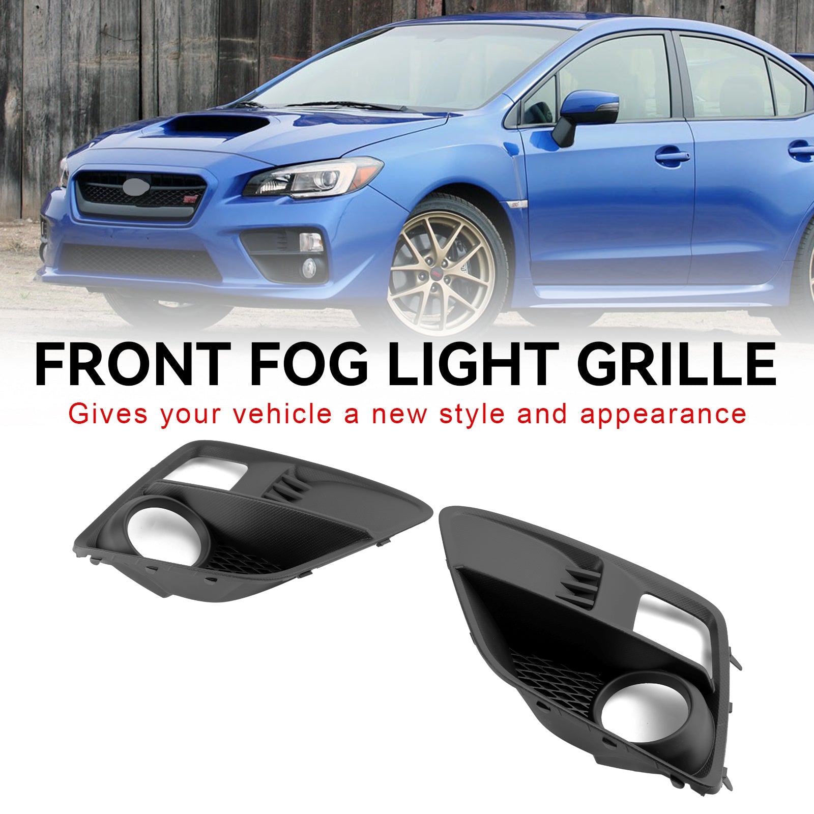 Subaru 2015-2017 WRX & STi 57731VA000 57731VA010 2PCS Front Fog Light Cover Bezel Grille Grill