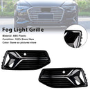 2PCS Front Bumper Fog Light Cover Grille Grill Fit Audi A6 C8 2018-2024 Standard-4