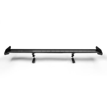 Universal Hatch Adjustable Aluminum GT Rear Trunk Wing Racing Spoiler Black 14# - 0