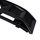 2PCS Black Front Bumper Foglight Grille Grill Fit Audi A4 B9 S4 2016-2019-5