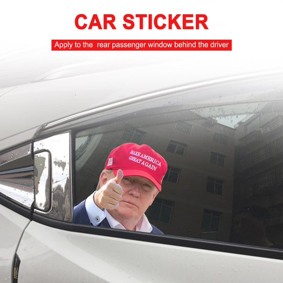 Autocollant de fenêtre de voiture, taille d'une personne, trajet en passager avec le président Trump 2020 R