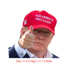 Autocollant de fenêtre de voiture, taille d'une personne, trajet en passager avec le président Trump 2020 R-3