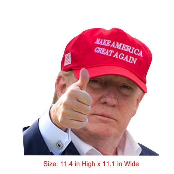 Autocollant de fenêtre de voiture, taille d'une personne, trajet en passager avec le président Trump 2020 R