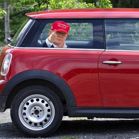 Autocollant de fenêtre de voiture, taille d'une personne, trajet en passager avec le président Trump 2020 R