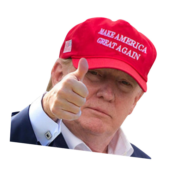Autocollant de fenêtre de voiture, taille d'une personne, trajet en passager avec le président Trump 2020 R